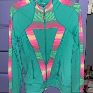 Lululemon Ivivva Teal and Pink Define Jacket